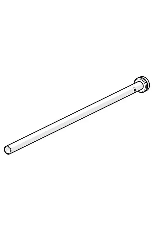 Lange Spindel von HANSA, zylindrische Form mit einem Ende, das eine Gewindeverbindung aufweist, vor weißem Hintergrund dargestellt.